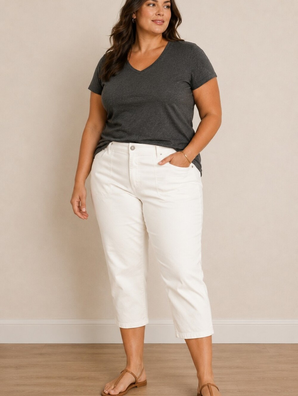 Torrid NWOT Boyfriend White Cropped Stretch Travel Pockets Jeans. Ladies 20